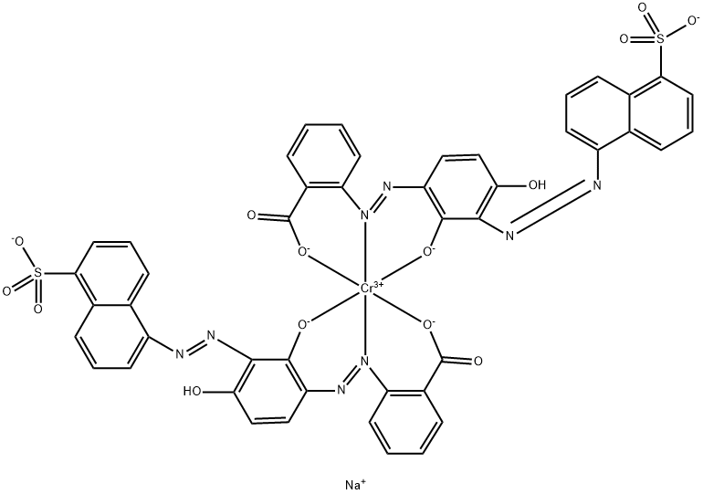 Chromate(3-), bis2-2-(hydroxy-.kappa.O)-4-hydroxy-3-(5-sulfo-1-naphthalenyl)azo-.kappa.N1phenylazobenzoato(3-)-.kappa.O-, trisodium|双[2-[[2,4-二羟基-3-[(5-磺基-1-萘基)偶氮]苯基]偶氮]苯甲酸镉盐]三钠盐