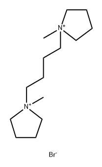 1-METHYL-1-[4-(1-METHYLPYRROLIDIN-1-IUM-1-YL)BUTYL]PYRROLIDIN-1-IUM,DIBROMIDE 结构式