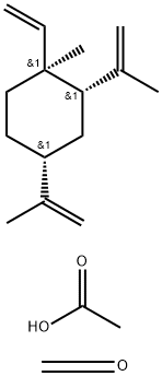 Acetic acid, reaction products with (1alpha,2beta,4beta)-1-ethenyl-1-methyl-2,4-bis(1-methylethenyl)cyclohexane and formaldehyde,95009-04-4,结构式