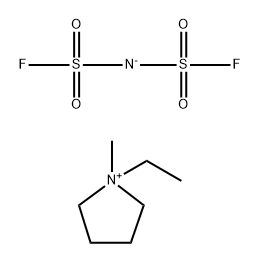 N-乙基-N-甲基吡咯烷双(氟磺酰)亚胺盐,950488-21-8,结构式