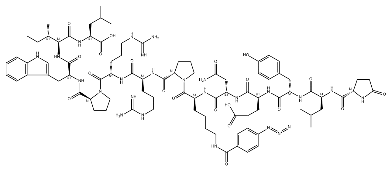 neurotensin, azidobenzoyl-Lys(6)-Trp(11)-,95051-06-2,结构式