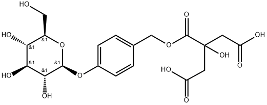 β-D-Glucopyranoside, 4-[[3-carboxy-2-(carboxymethyl)-2-hydroxy-1-oxopropoxy]methyl]phenyl Structure