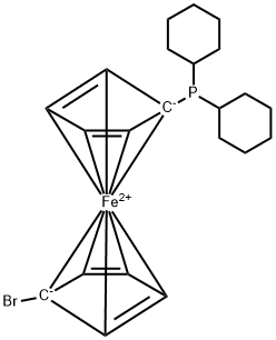 1-Bromo-1'-dicyclohexylphosphinoferrocene, 97%,952586-77-5,结构式