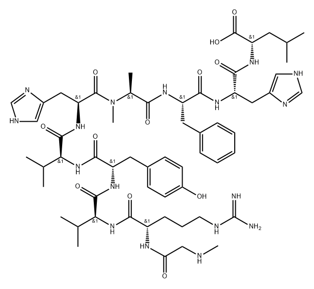 angiotensin I, Sar(1)-Val(5)-N-Me-Ala(7)-|