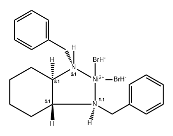Nickel, [[N1(S),N2(S),1R,2R]-N1,N2-bis(phenylmethyl)-1,2-cyclohexanediamine-κN1,κN2]dibromo-, (T-4)-,952650-55-4,结构式