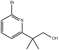 2-(6-bromopyridin-2-yl)-2-methylpropan-1-ol 化学構造式