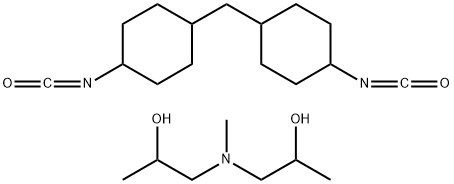 2-Propanol acid, 1,1'-(methylimino)bis-, polymer with 1,1-methylene-bis(4-isocyanatocyclohexane) Struktur