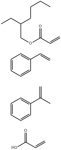 2-丙烯酸与苯乙烯、2-丙烯酸-2-乙基己酯和1-甲基乙烯基苯的聚合物 结构式