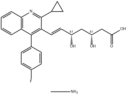 匹伐他汀甲胺盐 结构式