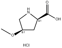 N-BOC-顺式-4-甲氧基-D-脯氨酸盐酸盐 结构式