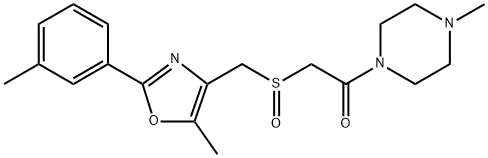 Ethanone, 2-[[[5-methyl-2-(3-methylphenyl)-4-oxazolyl]methyl]sulfinyl]-1-(4-methyl-1-piperazinyl)-|WAY-332032
