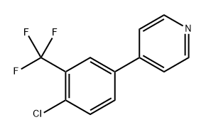 4-(4-Chloro-3-(trifluoromethyl)phenyl)pyridine 化学構造式