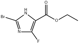 2-溴-5-氟-1H-咪唑-4-羧酸乙酯 结构式