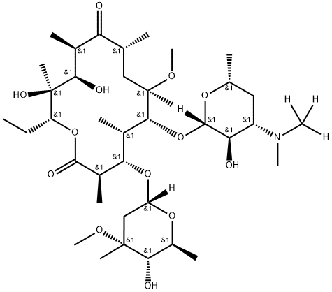 Clarithromycin-N-methyl-13C, d3 Structure