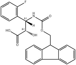N-(9H-Fluoren-9-yl)MethOxy]Carbonyl (2S,3S)-3-Amino-3-(2-fluoro-phenyl)-2-hydroxypropionic acid Structure