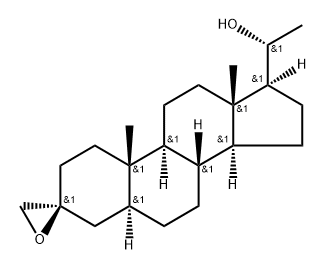 3-spirooxiranylpregnan-20-ol Structure