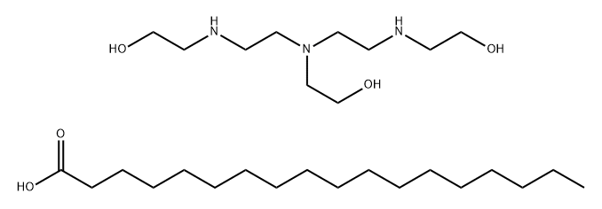 Octadecanoic acid, reaction products with 2,2'-[[(2-hydroxyethyl)imino]bis(2,1-ethanediylimino)]bis[ethanol]  Structure