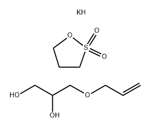 1,2-Propanediol, 3-(2-propenyloxy)-, reaction products with 1,2-oxathiolane 2,2-dioxide, potassium salts Struktur