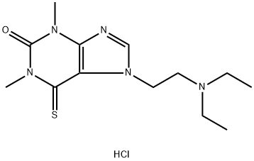 2H-Purin-2-one, 7-[2-(diethylamino)ethyl]-1,3,6,7-tetrahydro-1,3-dimethyl-6-thioxo-, hydrochloride (1:1) Structure