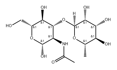 2-acetamido-2-deoxy-3-O-rhamnopyranosylglucose,96443-38-8,结构式