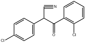 3-(2-氯苯基)-2-(4-氯苯基)-3-氧代丙烯腈 结构式