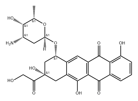 4-demethyl-6-deoxydoxorubicin,96597-11-4,结构式