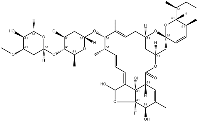 8a hydroxy-avermectin B1a Struktur