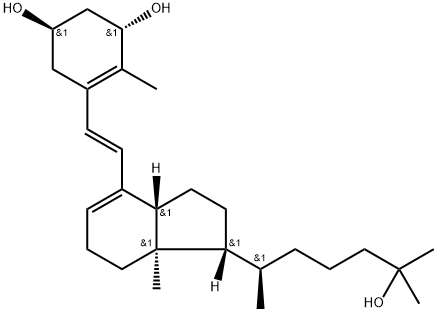 9,10-Secocholesta-5(10),6,8-triene-1,3,25-triol, (1α,3β,6E)- (9CI) Struktur
