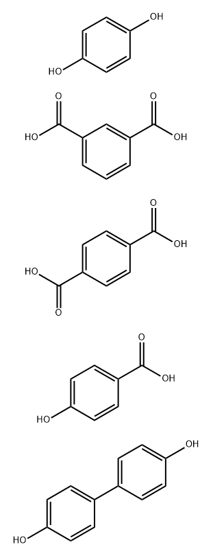 1,3-苯二甲酸、1,4-苯二甲酸、1,4-苯二酚、[1,1'-联苯]-4,4'-二酚和4-羟基苯甲酸的聚合物,96892-06-7,结构式
