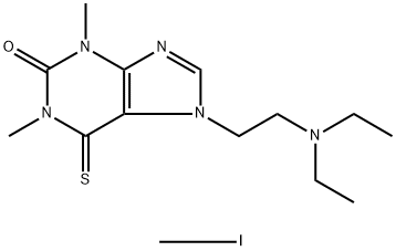 2H-Purin-2-one, 7-[2-(diethylamino)ethyl]-1,3,6,7-tetrahydro-1,3-dimethyl-6-thioxo-, compd. with iodomethane (1:1) 结构式