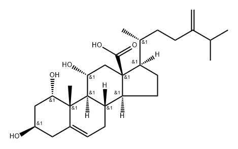 1α,3β,11α-Trihydroxyergosta-5,24(28)-dien-18-oic acid|