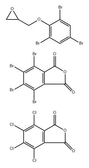 1,3-Isobenzofurandione, 4,5,6,7-tetrabromo-, reaction products with 4,5,6,7-tetrachloro-1,3-isobenzofurandione and [(2,4,6-tribromophenoxy)methyl]oxirane Struktur