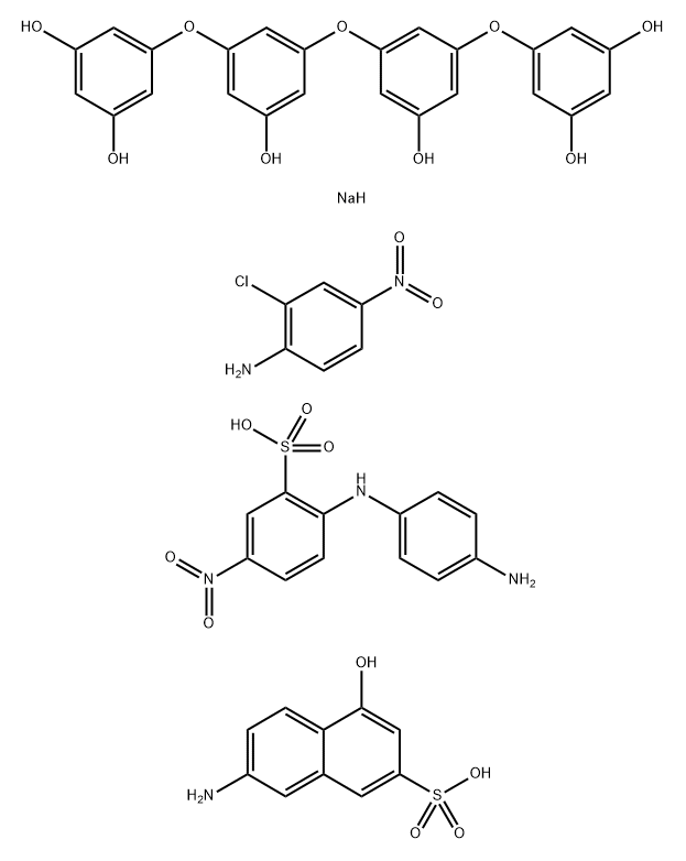 2-Naphthalenesulfonic acid, 7-amino-4-hydroxy-, diazotized, coupled with diazotized 2-[(4-aminophenyl)amino]-5-nitrobenzenesulfonic acid, diazotized 2-chloro-4-nitrobenzenamine and 5,5'-[oxybis[(5-hydroxy-3,1-phenylene)oxy]]bis[1,3-benzened Structure