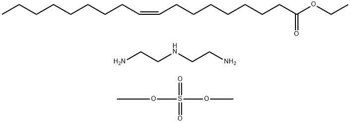 9-Octadecenoic acid (Z)-, ethyl ester, reaction products with diethylenetriamine, di-Me sulfate-quaternized Struktur