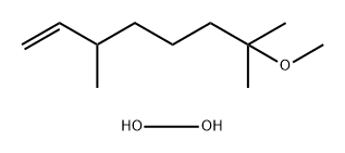 1-Octene, 7-methoxy-3,7-dimethyl-, reaction products with hydrogen peroxide Structure