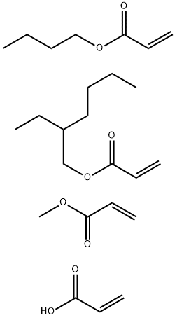 2-丙烯酸与2-丙烯酸丁酯-2-丙烯酸-2-乙基己酯和2-丙烯酸甲酯的聚合物, 98060-25-4, 结构式