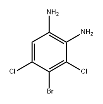 4-溴-3,5-二氯苯-1,2-二胺 结构式