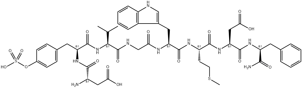 L-Asp-O-설포-L-Tyr-L-Val-Gly-L-Trp-L-Met-L-Asp-L-Phe-NH2