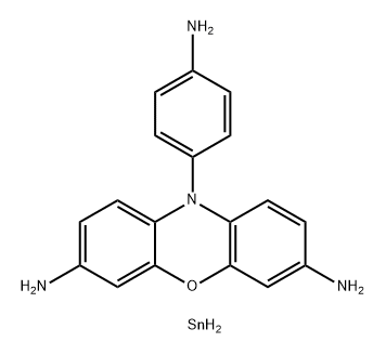 10H-Phenoxazine-3,7-diamine, 10-(4-aminophenyl)-, tin salt (1:) Structure