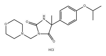 2,4-IMIDAZOLIDINEDIONE, 5-METHYL-5-(4-(1-METHYLETHOXY)PHENYL)-3-(4-MOR PHOLINYLME 结构式