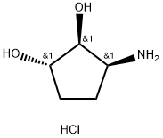 Rac-(1r,2r,3r)-3-amino-1,2-cyclopentanediol hydrochloride Structure