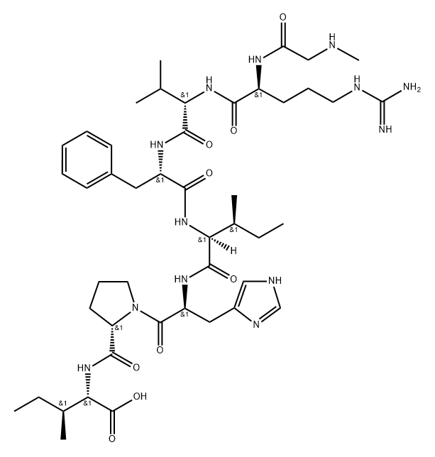 angiotensin II, Sar(1)-Phe(4)-Ile(8)- Structure