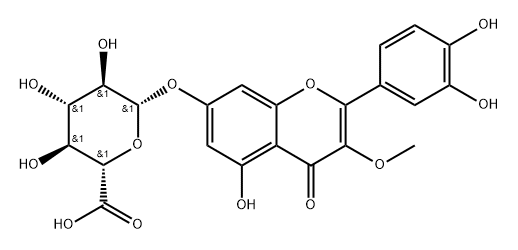 Quercetin 3-Methyl Ether 7-Glucuronide,98751-52-1,结构式