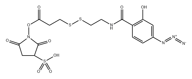sulfosuccinimidyl 2-(4-azidosalicylamido)ethyl-1,3'-dithiopropionate Structure