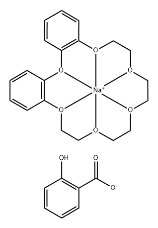 (5,6,9,10,12,13,15,16-octahydrodibenzo[b,e][1,4,7,10,13,16]hexaoxacyclooctadecine-O5,O8,O11,O14,O17,O22)sodium, salt with salicylic acid (1:1) Structure