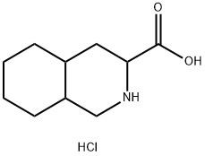 Decahydro-isoquinoline-3-carboxylic acid hydrochloride Struktur