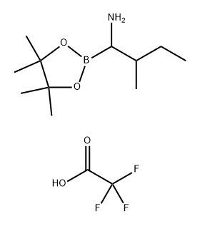 1,3,2-Dioxaborolane-2-methanamine, 4,4,5,5-tetramethyl-α-(1-methylpropyl)-, 2,2,2-trifluoroacetate (1:1),99503-56-7,结构式