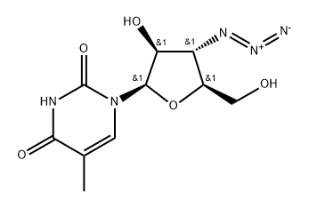 3'-azido-3'-deoxyarabinothymidine Struktur