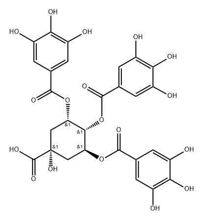 3,4,5-tri-O-galloylquinic acid,99745-62-7,结构式