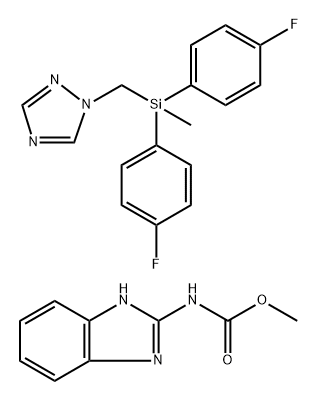 Carbamic acid, N-1H-benzimidazol-2-yl-, methyl ester, mixt. with 1-[[bis(4-fluorophenyl)methylsilyl]methyl]-1H-1,2,4-triazole,99827-19-7,结构式